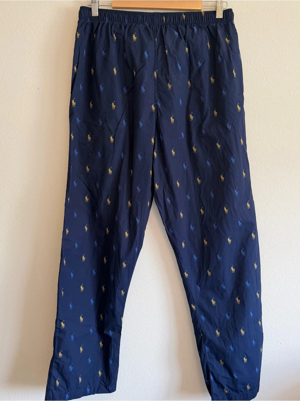 Polo by Ralph Lauren Navy Logo-Embroidered Men's Sleep Pants Navy size large